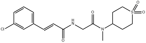 1550008-55-3    (2E)-3-(3-氯苯基)-N-[2-[甲基(四氫-1,1-二氧代-2H-噻喃-4-基)氨基]-2-氧代乙基]-2-丙烯酰胺