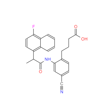 CAS：402473-54-5，4-氰基-2-((2-(4-氟-1-萘基)-1-氧代丙基)氨基)苯基丁酸