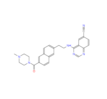 CAS：1449228-40-3，4-[[2-[6-[(4-甲基-1-哌嗪基)羰基]-2-萘基]乙基]氨基]-6-喹唑啉甲腈