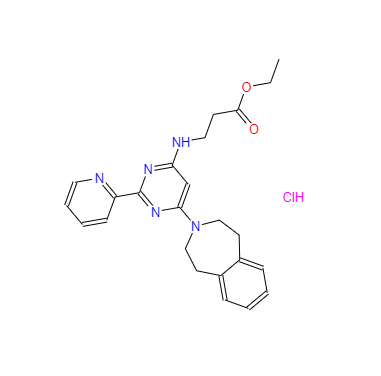 CAS：1797983-09-5，3-((6-(4,5-二氫-1H-苯并[d]氮雜庚烷-3(2H)-基)-2-(吡啶-2-基)嘧啶-4-基)氨基)丙酸乙酯鹽酸鹽