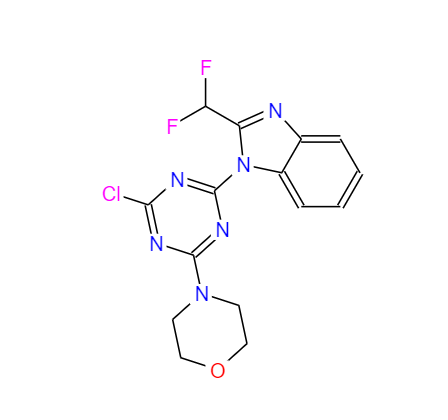 CAS：475111-38-7，4-(4-氯-6-(2-(二氟甲基)-1H-苯并[d]咪唑-1-基)-1,3,5-三嗪-2-基)嗎啉 