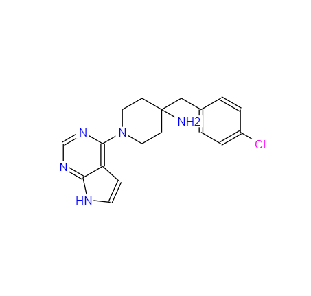 CAS：885499-61-6，4-Piperidinamine, 4-[(4-chlorophenyl)methyl]-1-(7H-pyrrolo[2,3-d]pyrimidin-4-yl)- 