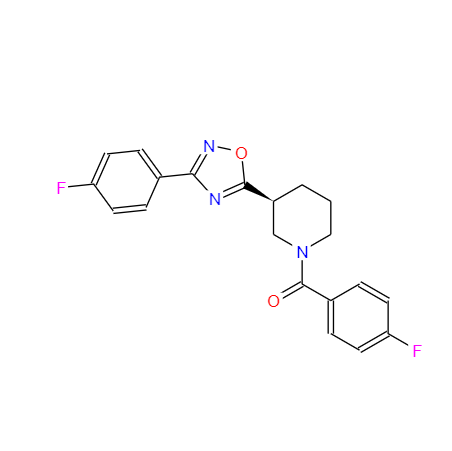 CAS：851881-60-2，(S)-(4-氟苯基)-{3-[3-(4-氟苯基)-[1,2,4]二唑-5-基]哌啶-1-基}甲酮 