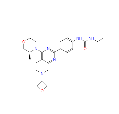 CAS：1207360-89-1，N-ETHYL-N-[4-[5,6,7,8-四氫-4-[(3S)-3-甲基-4-嗎啉基]-7-(3-氧雜環(huán)丁基)吡啶并[3,4-D]嘧啶-2-基]苯基]脲 