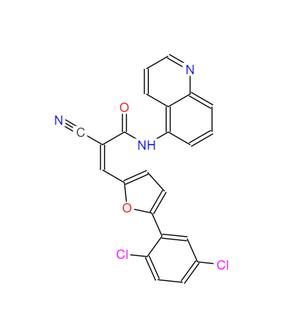 CAS：304896-28-4，2-氰基-3-(5-(2,5-二氯苯基)呋喃-2-基)-N-(喹啉-5-基)丙烯酰胺 