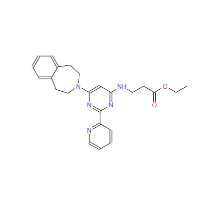 CAS：1373423-53-0，N-[2-(2-吡啶基)-6-(1,2,4,5-四氫-3H-3-苯并氮雜卓-3-基)-4-嘧啶基]-BETA-丙氨酸乙酯 