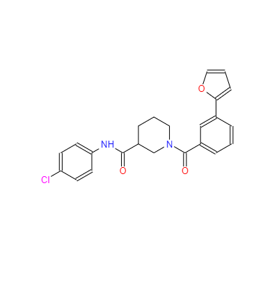 CAS：1443437-74-8，N-(4-氯苯基)-1-(3-(2-呋喃基)苯甲?；?-3-哌啶甲酰胺 